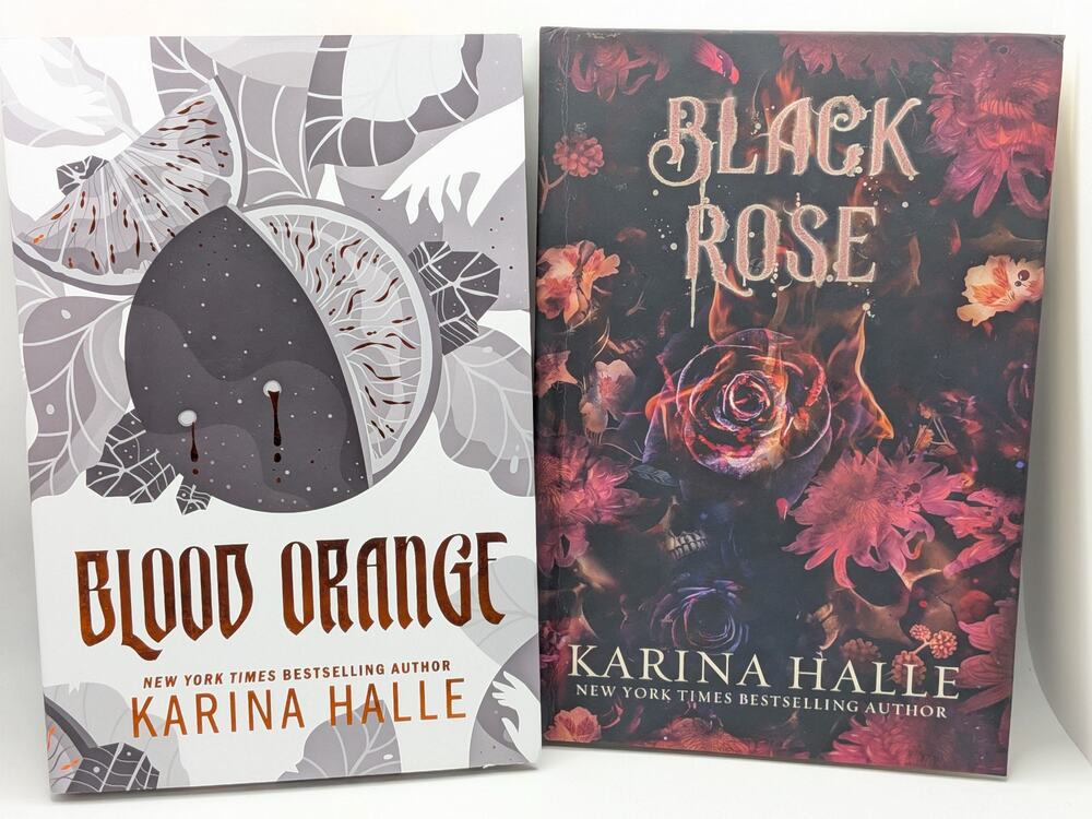 KARINA HALLE Blood Orange Black Rose Dracula Duet Signed Bookish Box Luxe HC